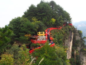 Looking over the Natural Bridge at Zhangjiajie